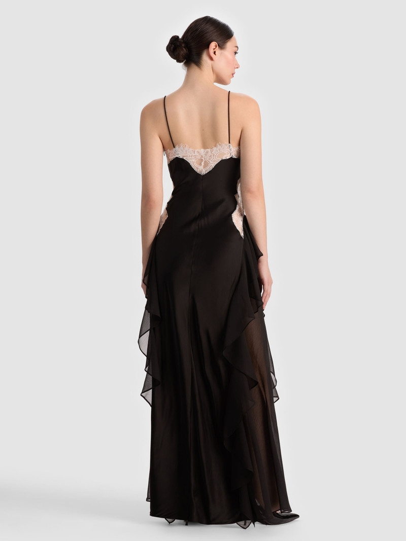 Alice + Olivia SHELBA RUFFLED GOWN outlook