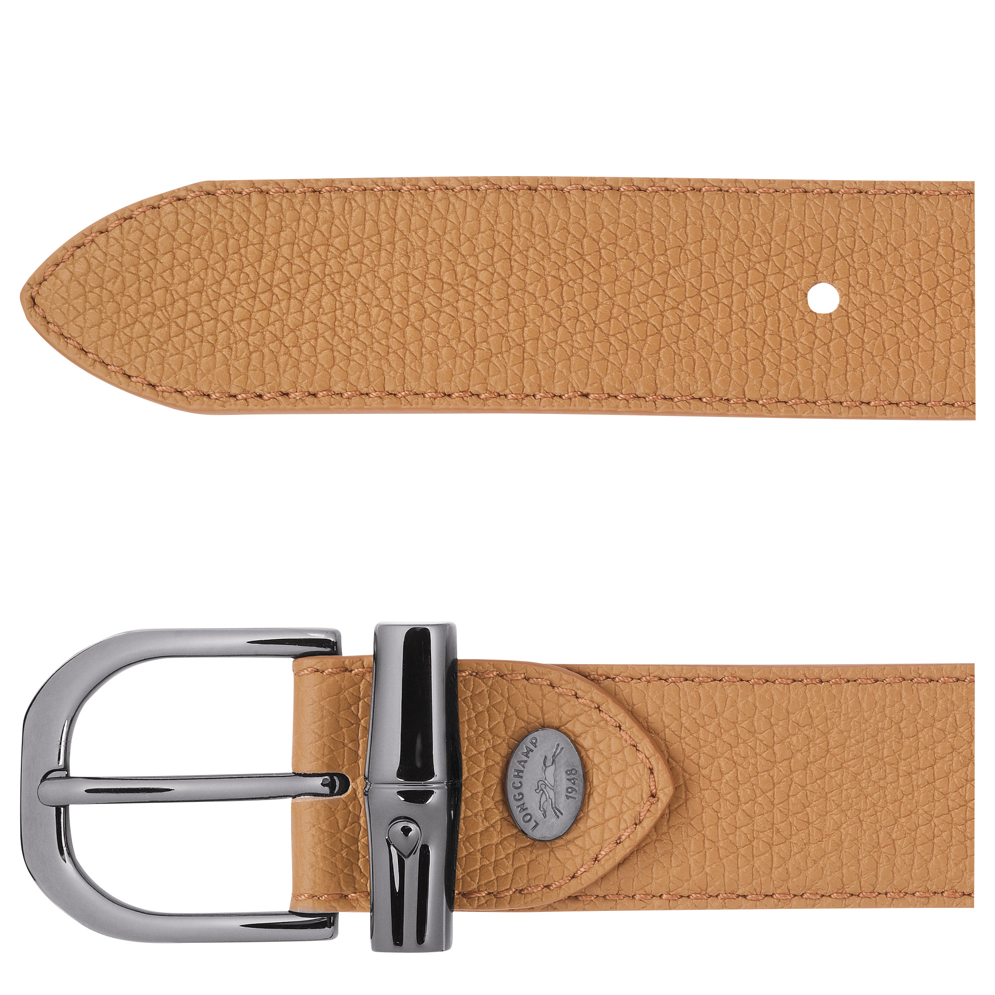 Le Roseau Ladies' belt Walnut - Leather - 3