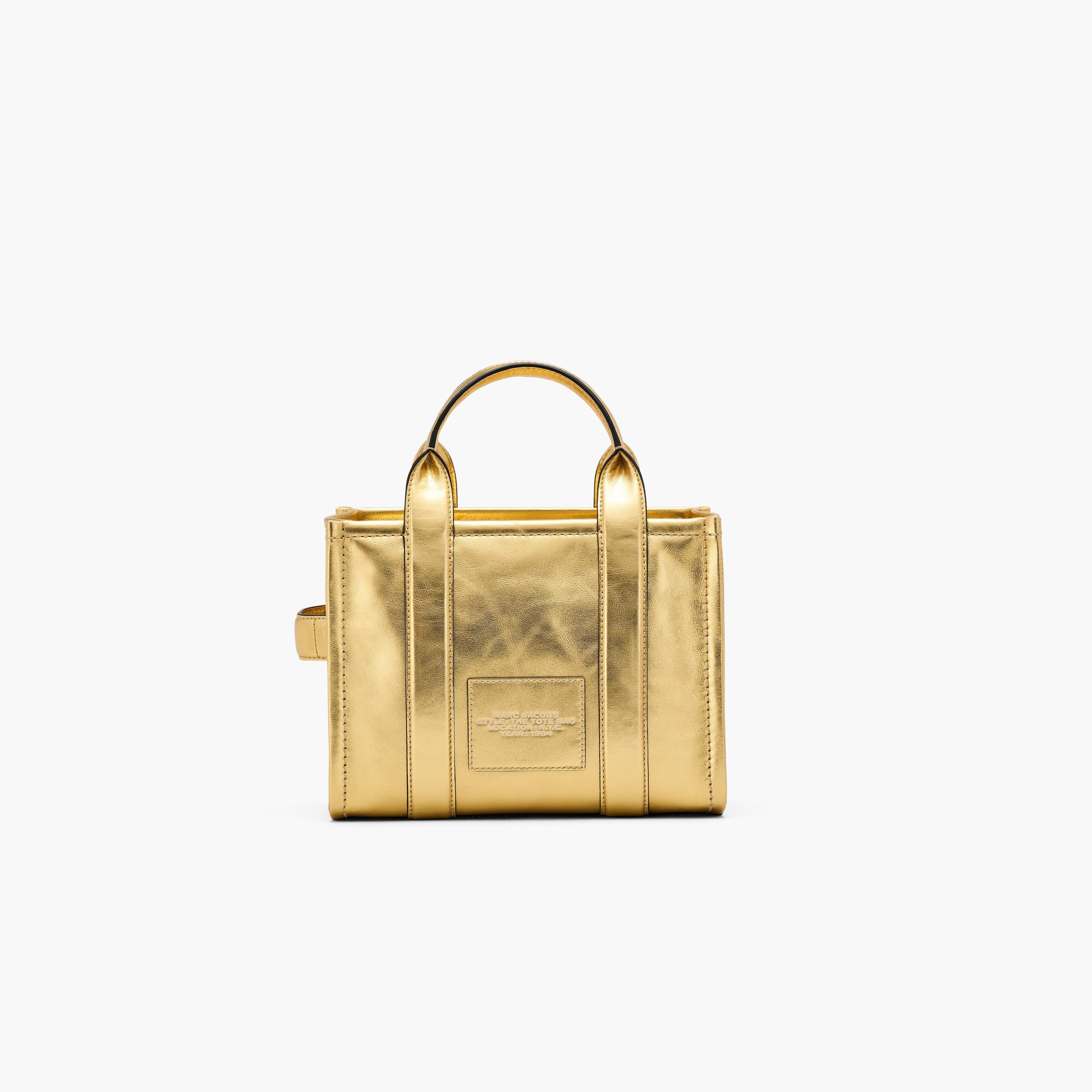 THE METALLIC LEATHER SMALL TOTE BAG - 3