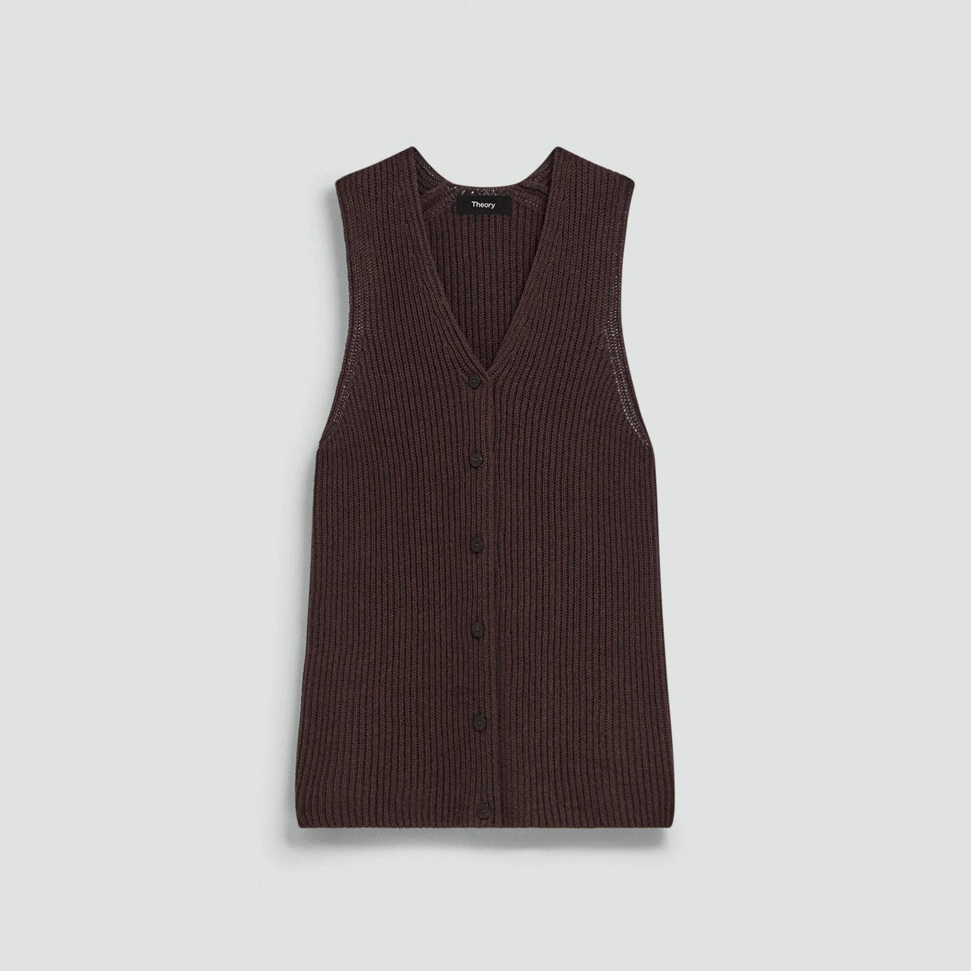 Sweater Vest in Ribbed Cotton - 1