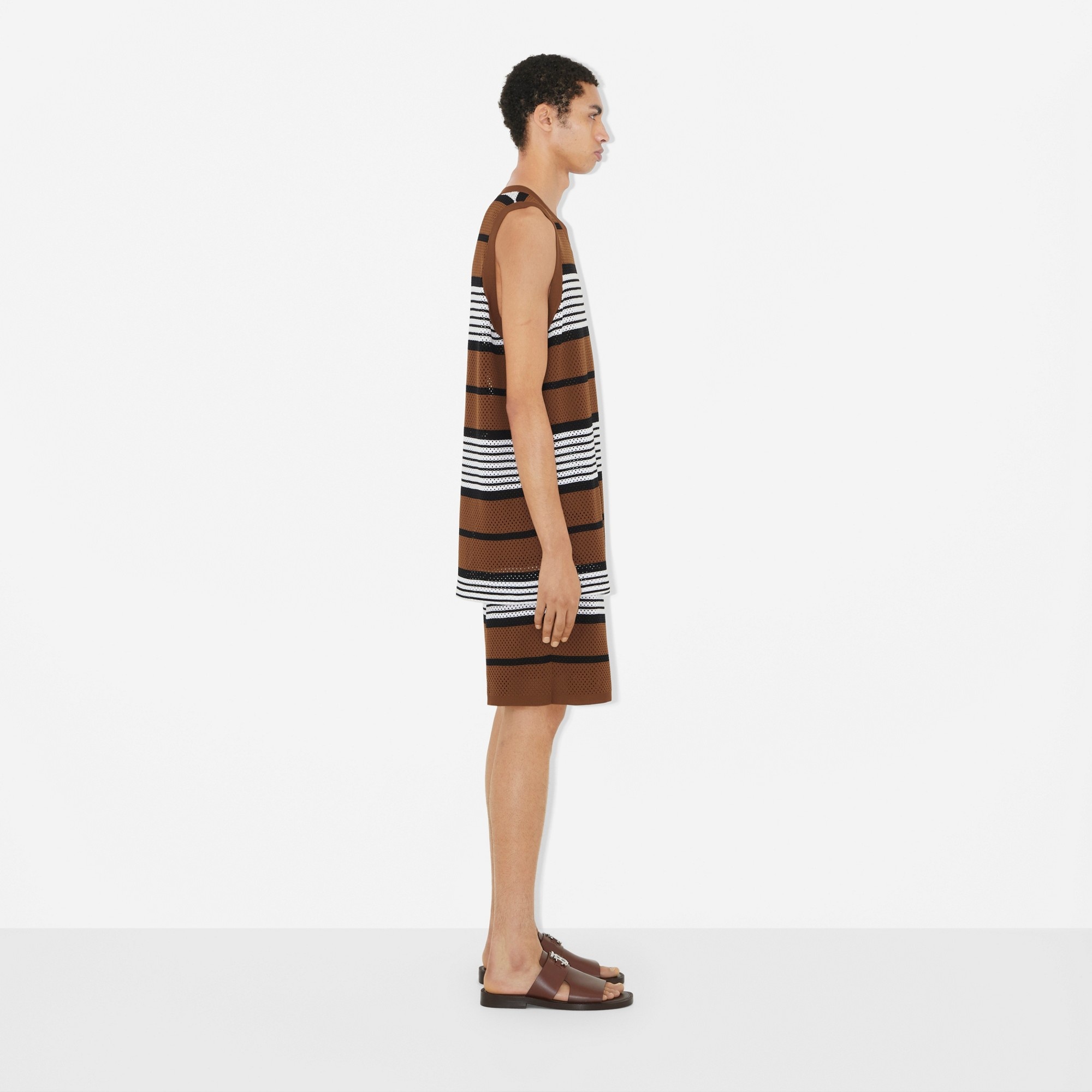 Stripe Print Nylon Vest - 3