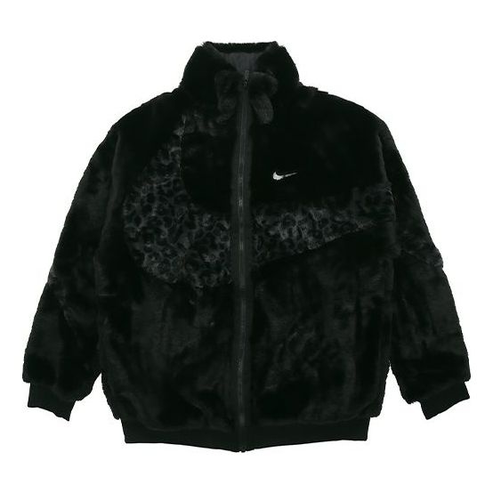 Nike Sportswear Swoosh Logo Casual FleeceJacket Men Black DH6685-010 - 1