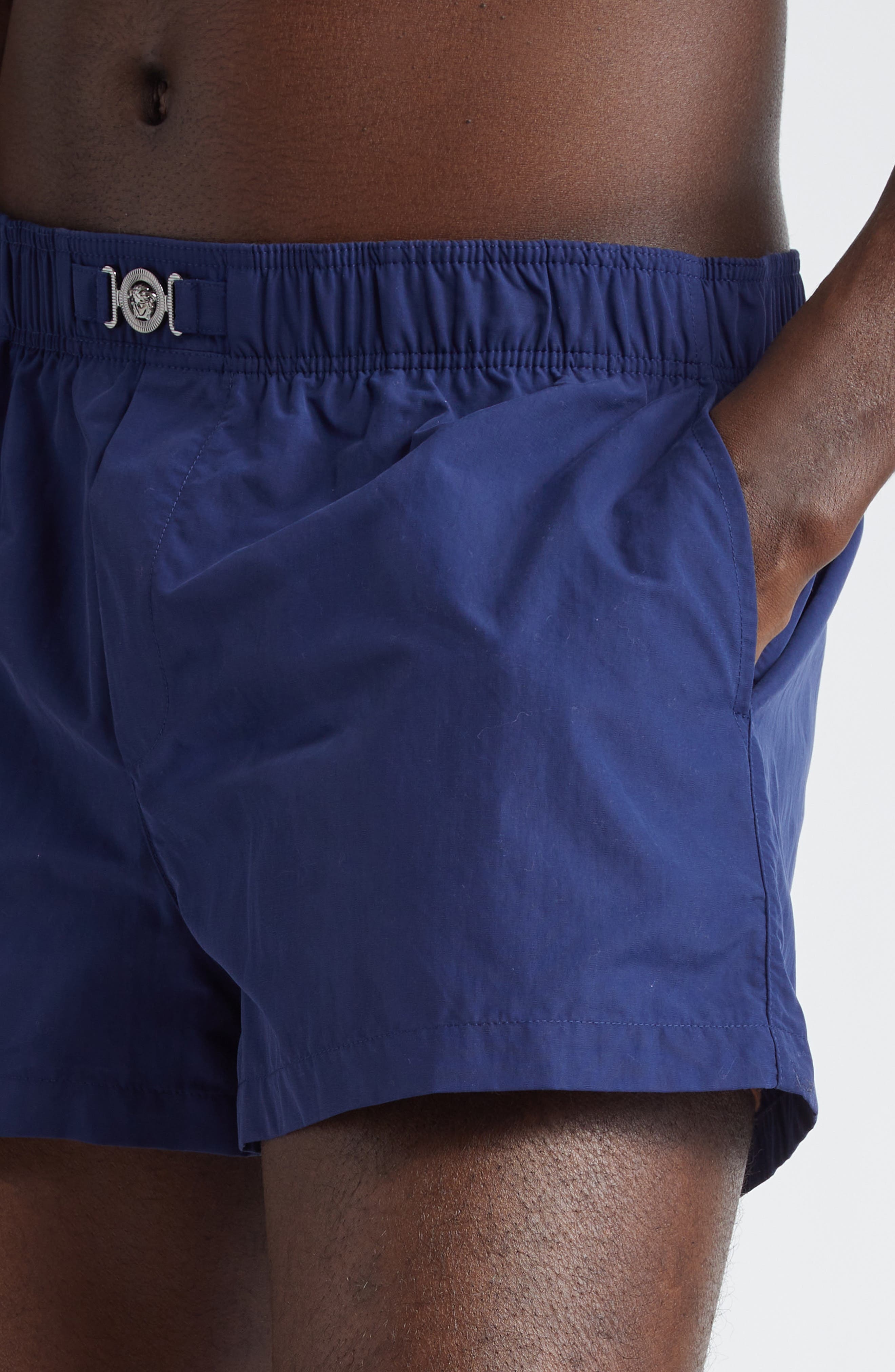 Versace Medusa Swim Trunks in Ink Blue at Nordstrom - 4