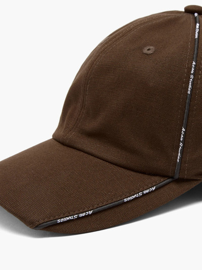 Acne Studios Logo-piping cotton baseball cap outlook