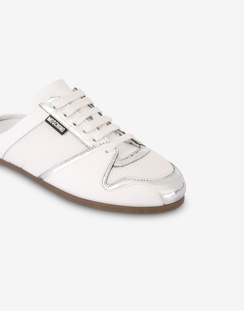 MESH AND CALF LEATHER SABOT 3