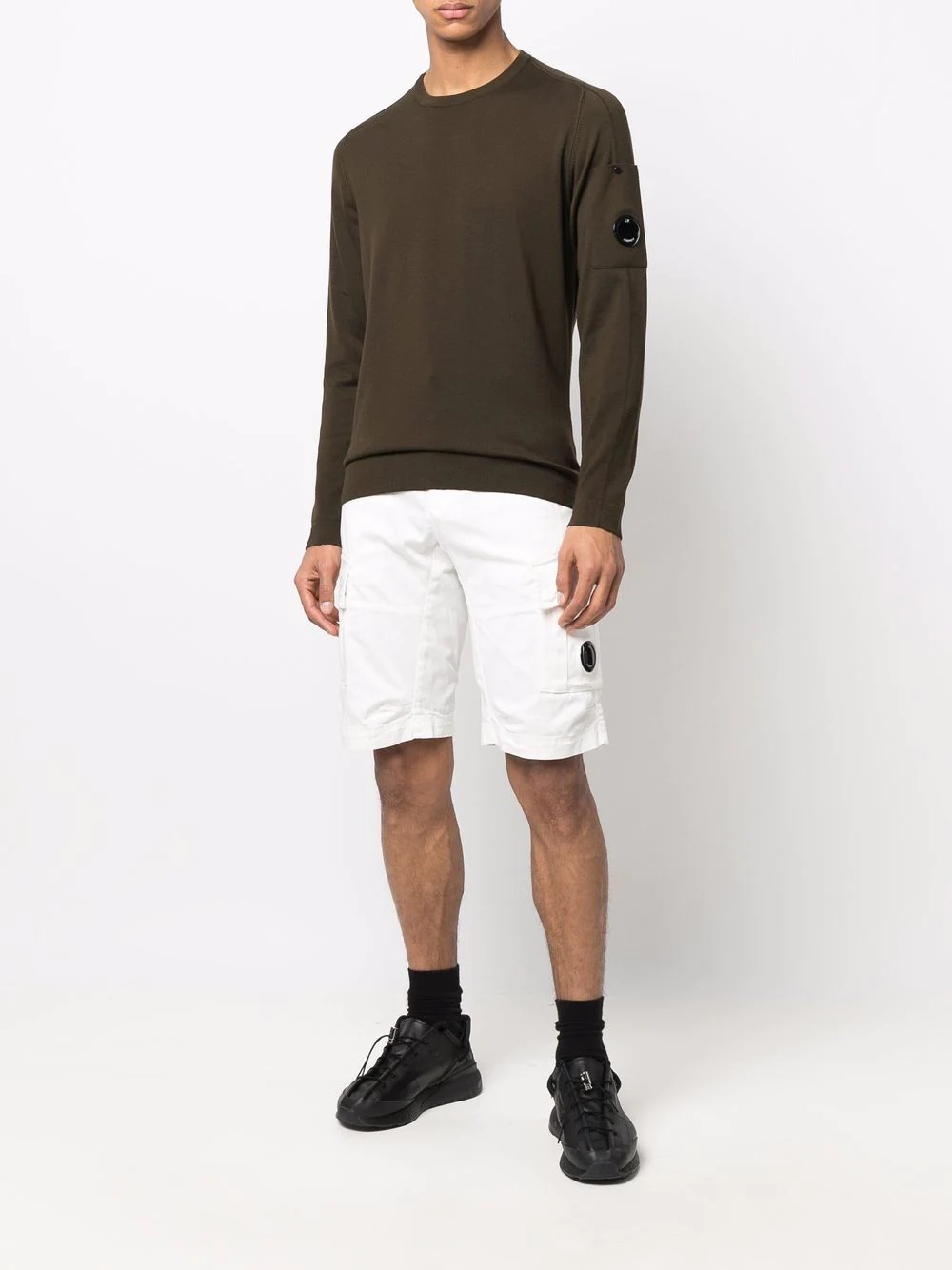 Lens logo patch cargo shorts - 2