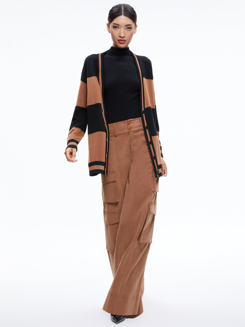 Alice + Olivia BARRY OVERSIZED V-NECK CARDIGAN outlook