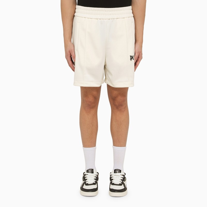 White Monogram shorts - 1