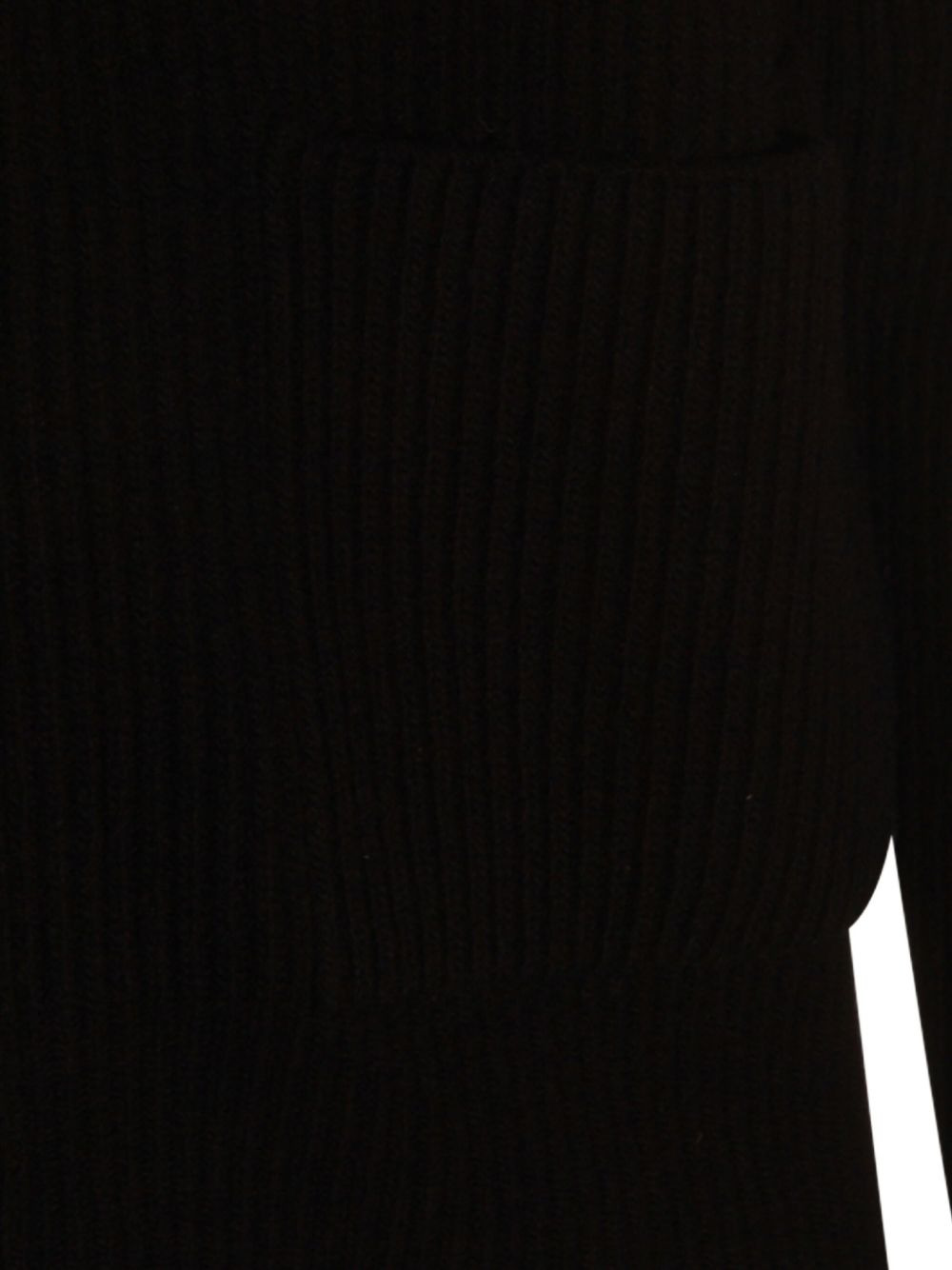 ribbed zip-up knitted hoodie - 3