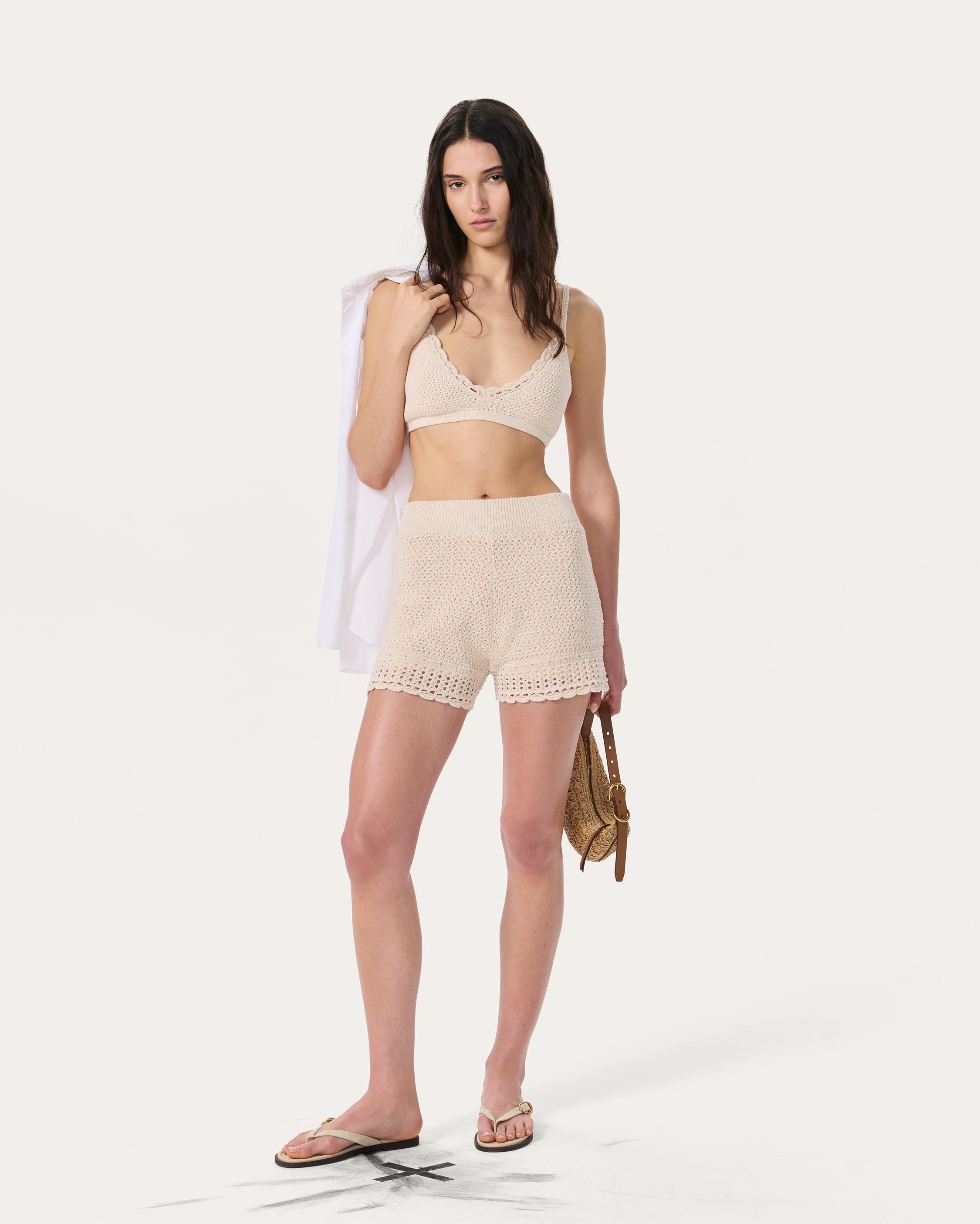 Khloe Open-Knit Shorts - 2