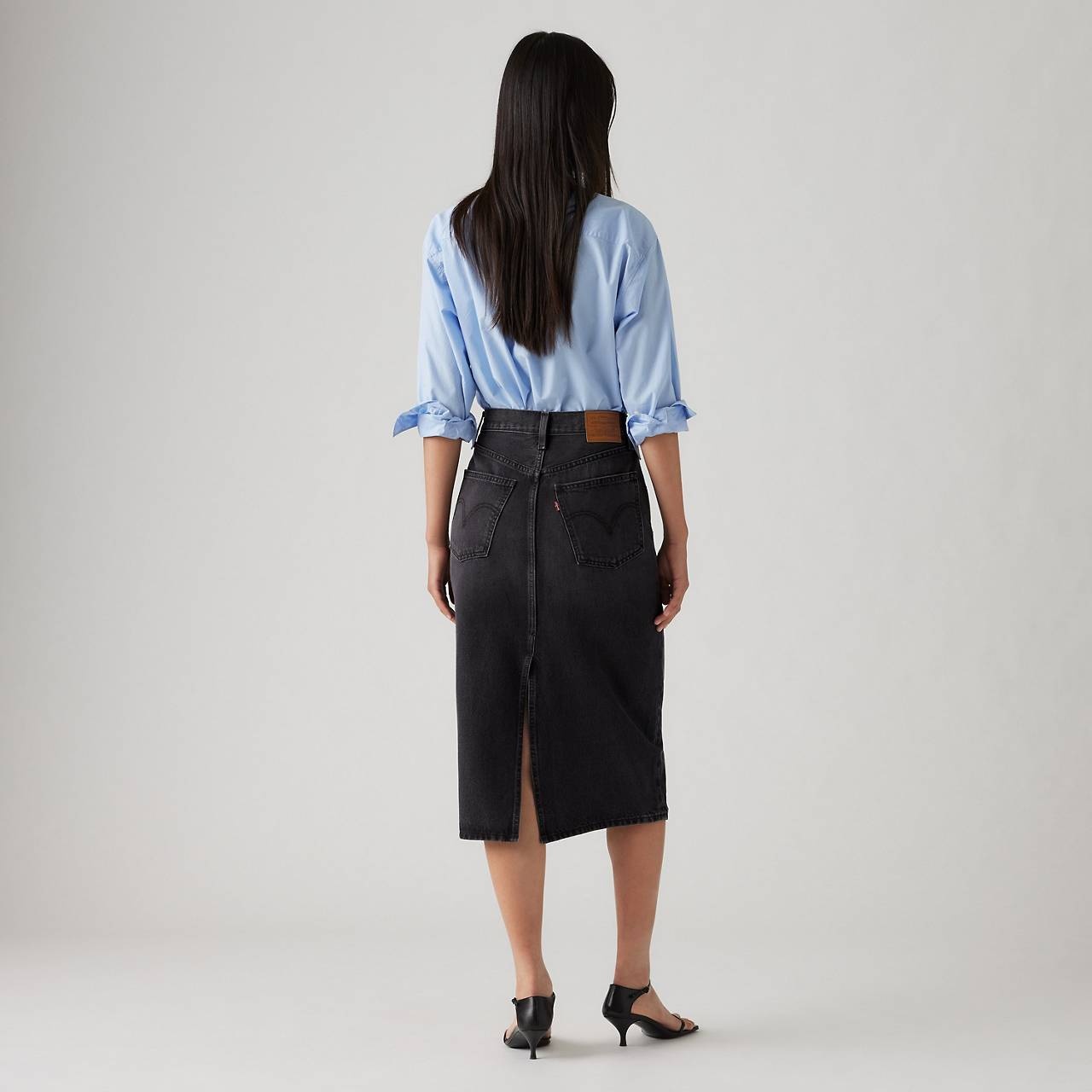 HIGH RISE SLIT SKIRT - 5