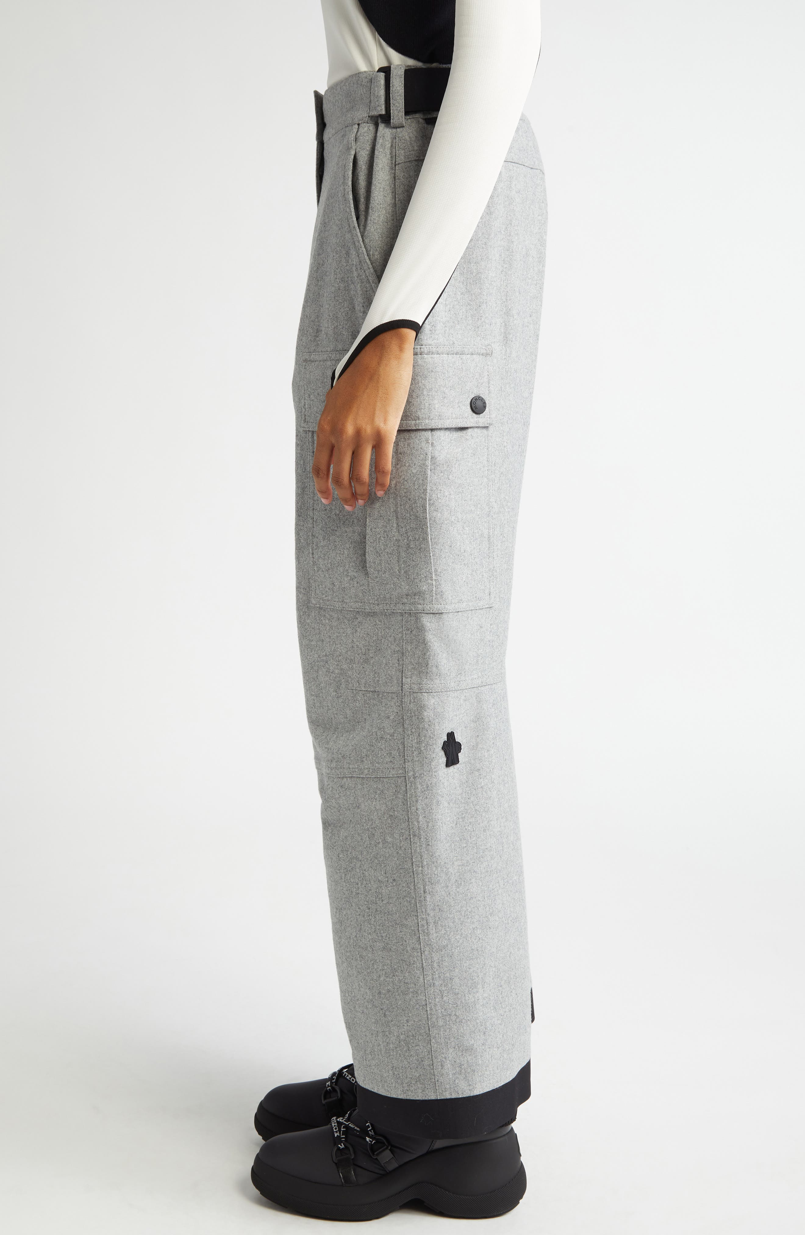 Moncler Grenoble Cargo Ski Trousers in Grey at Nordstrom - 4