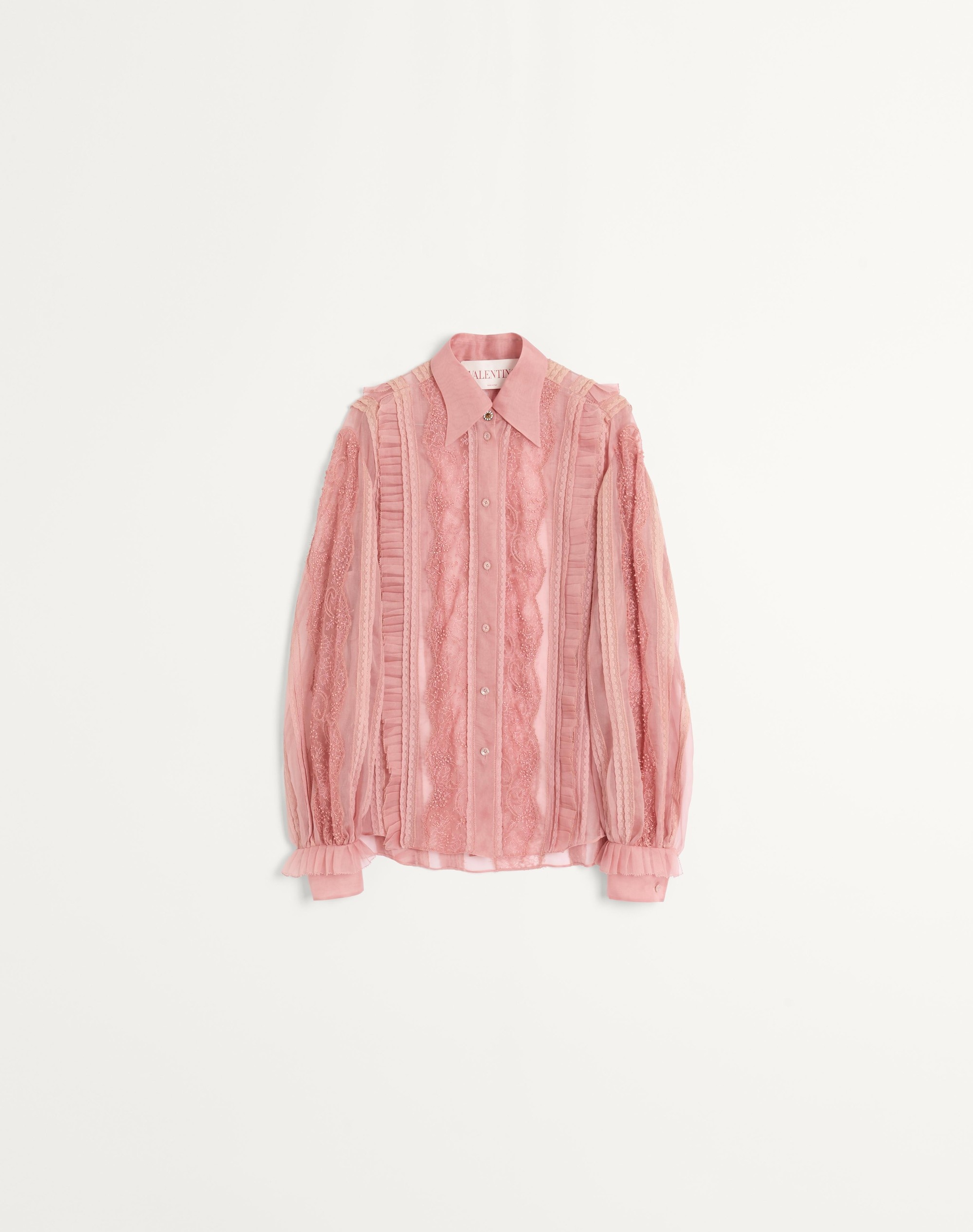 EMBROIDERED ORGANZA SHIRT - 1