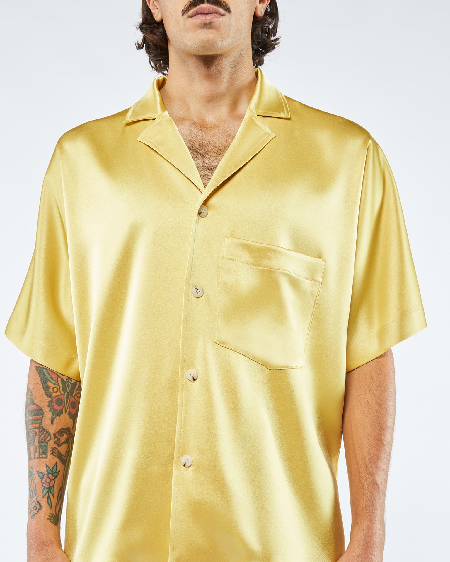 YUKI - Slip satin shirt - Yellow - 4