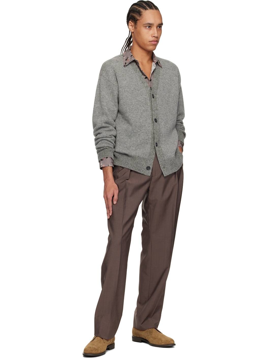 Gray Button Thru Cardigan - 4
