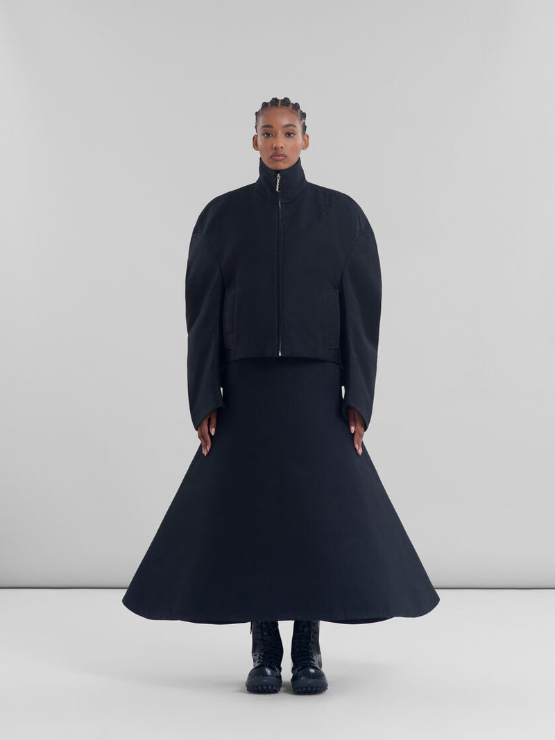 Marni BLACK ORGANIC COTTON PADDED JACKET outlook
