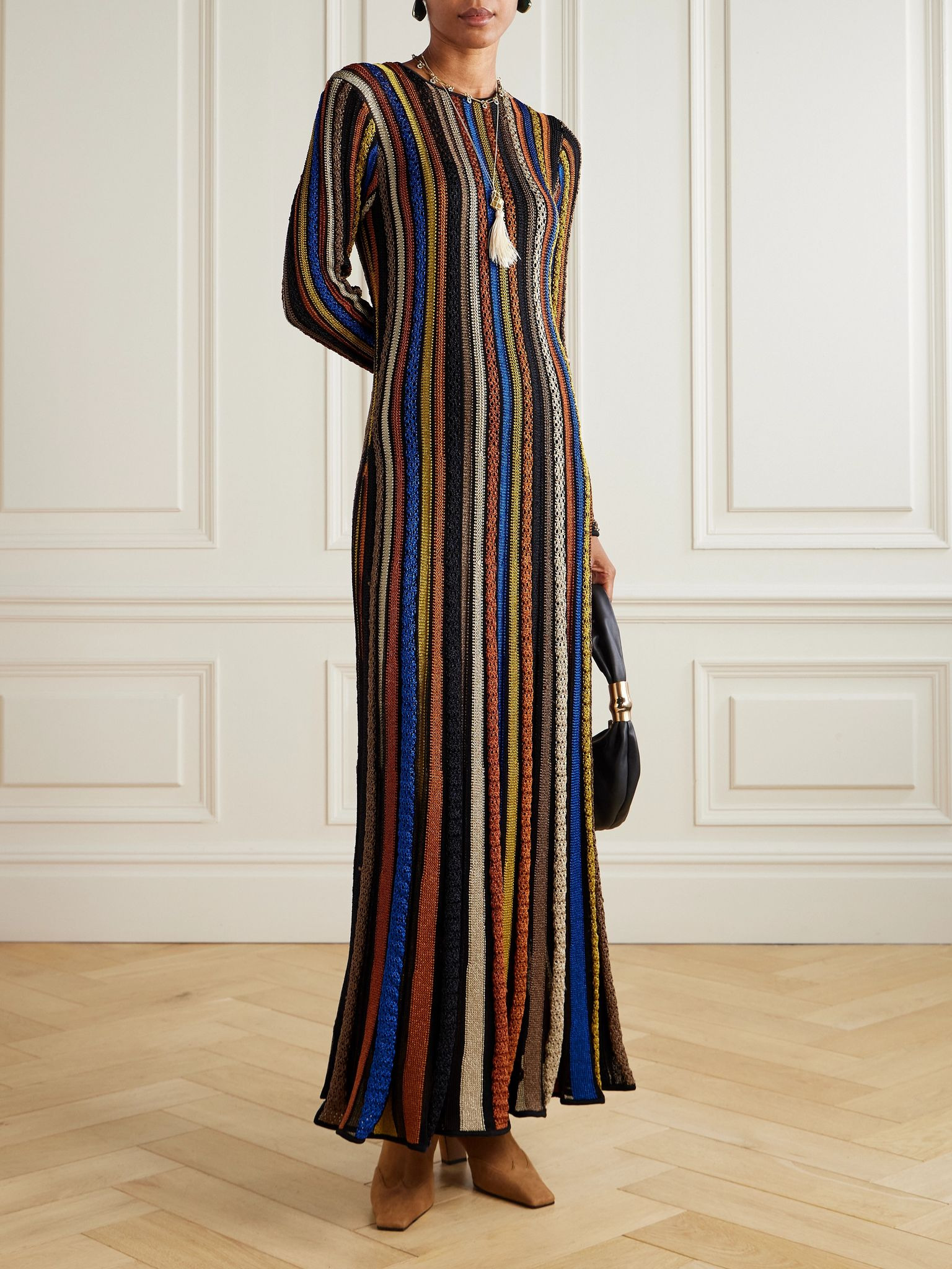 Albie striped knitted maxi dress Multi - 2