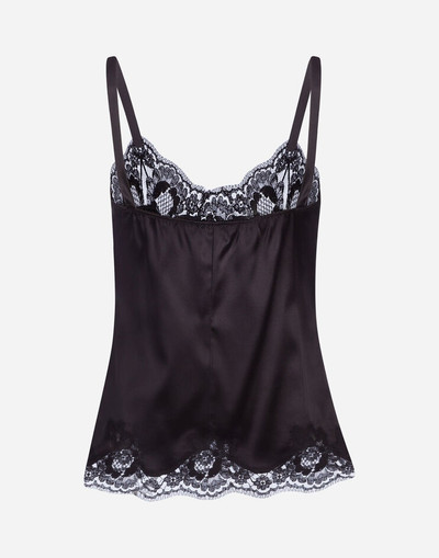 Dolce & Gabbana Lingerie top in satin and lace outlook