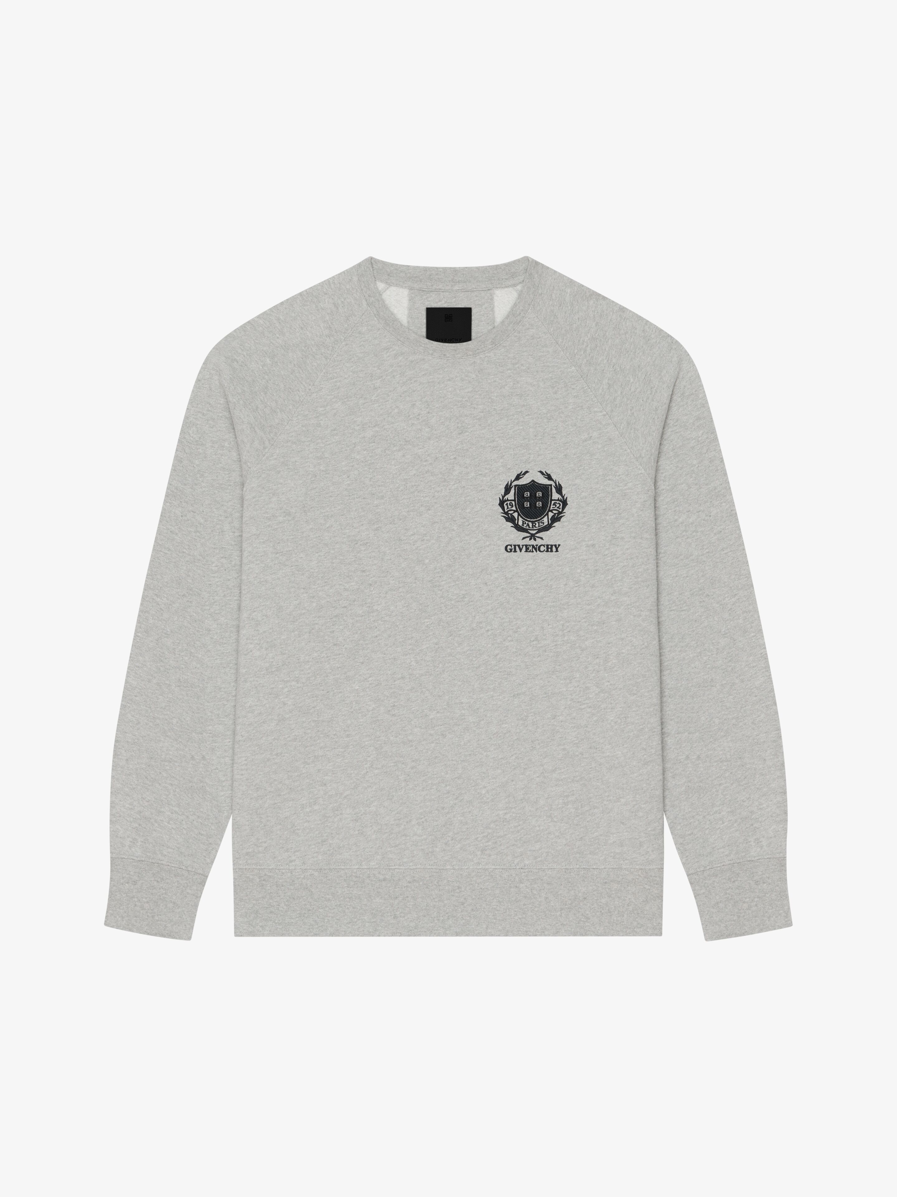 GIVENCHY CREST SLIM FIT SWEATSHIRT IN FLEECE - 1