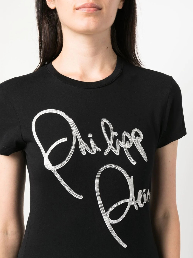 logo-print embellished T-shirt 5
