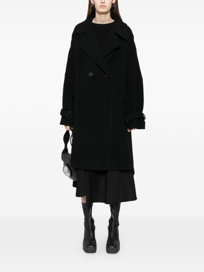 Yohji Yamamoto double-breasted wool-blend coat outlook