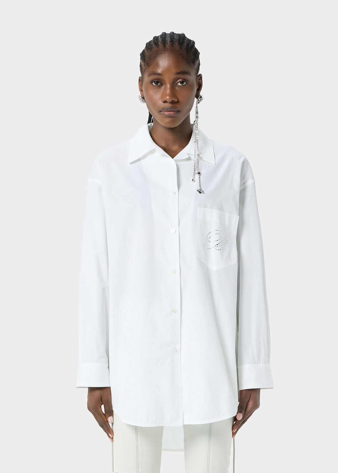 MEN’S SHIRT WITH RHINESTONE B MONOGRAM - 3