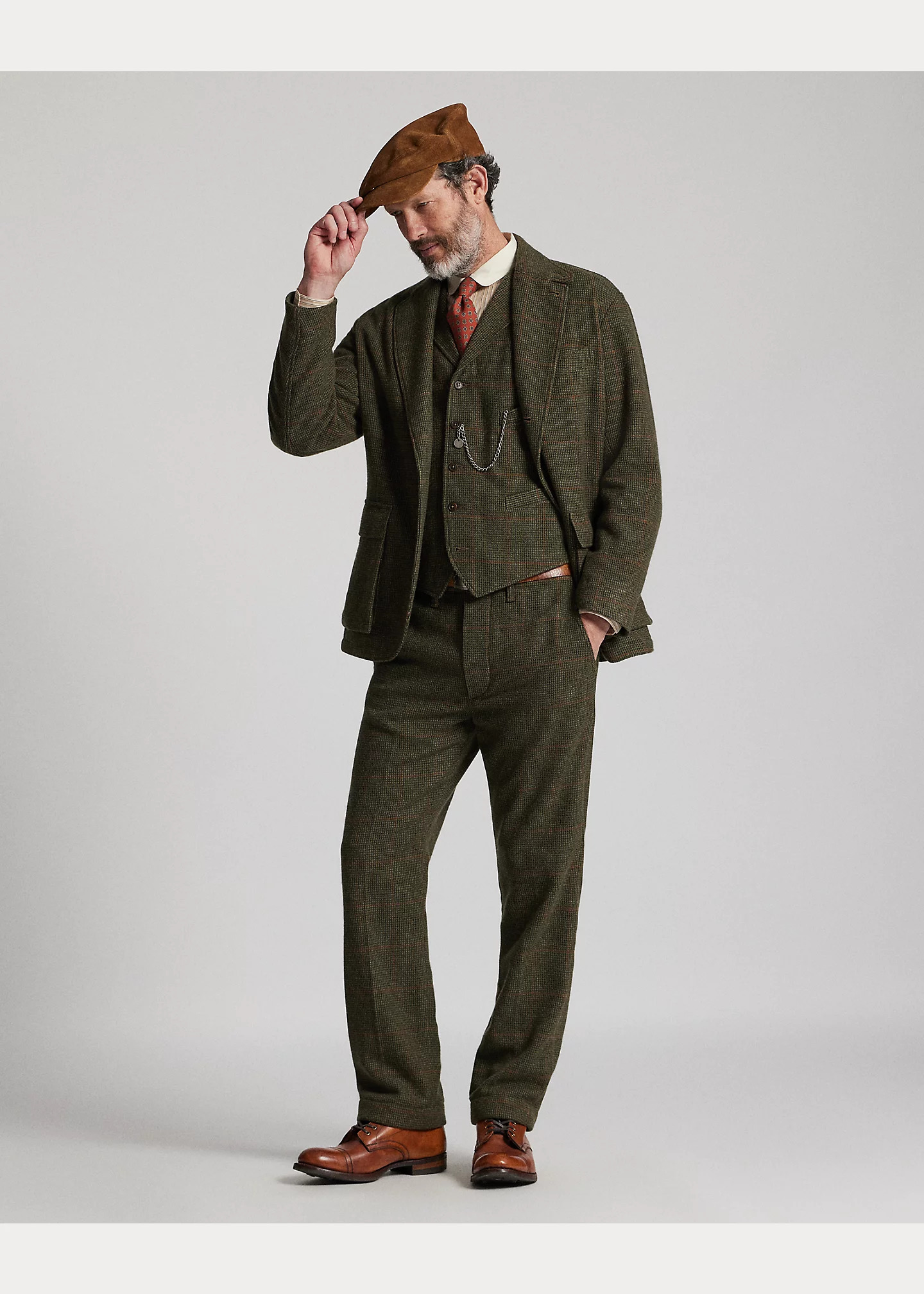 Windowpane Wool Tweed Officer’s Pant - 2