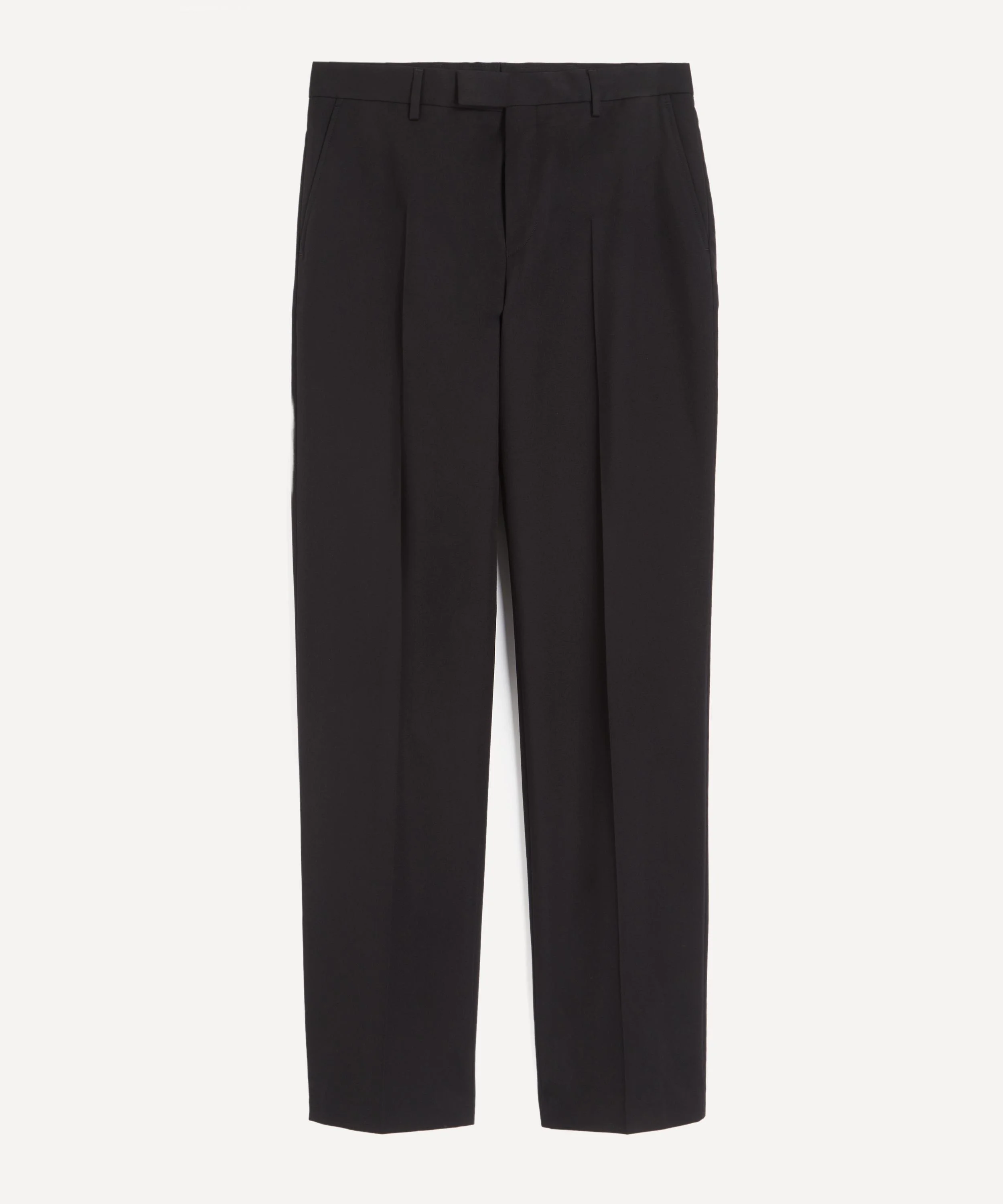 Navy Straight-Leg Tailored Trousers - 1