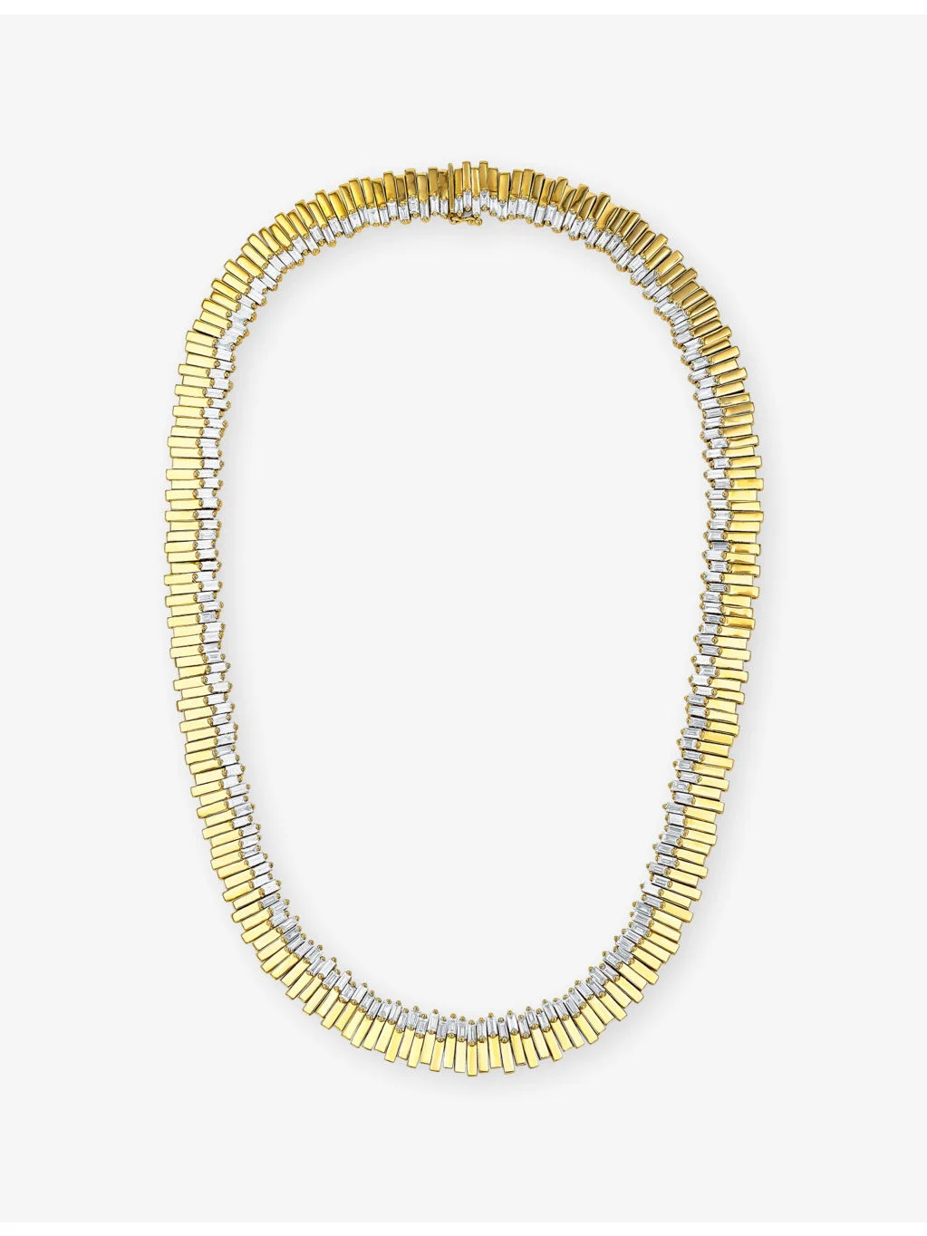Golden Stacker 18ct Yellow-Gold And 10.90ct Diamond Tennis Necklace - 1