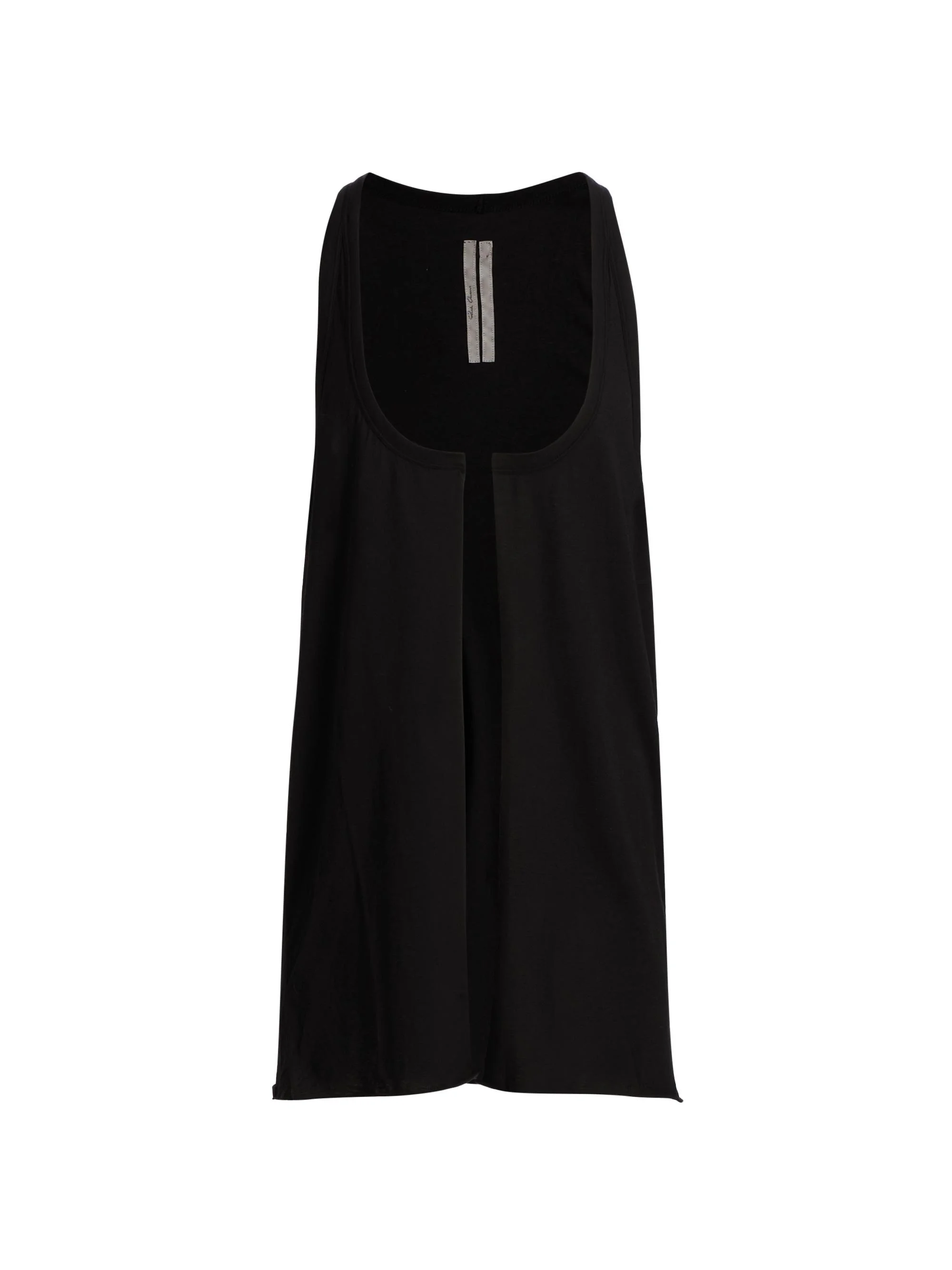 Men's Pony Open-Front Cotton Tank - Black - 1