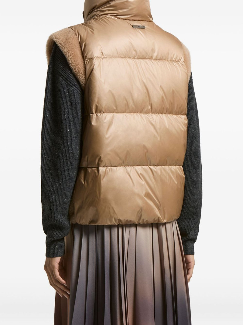 quilted shearling-trimmed gilet 4