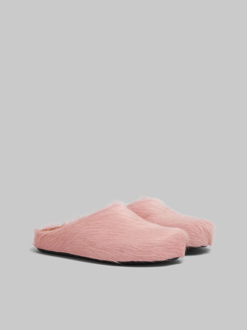 PINK LONG-HAIR CALFSKIN FUSSBETT SABOT - 2