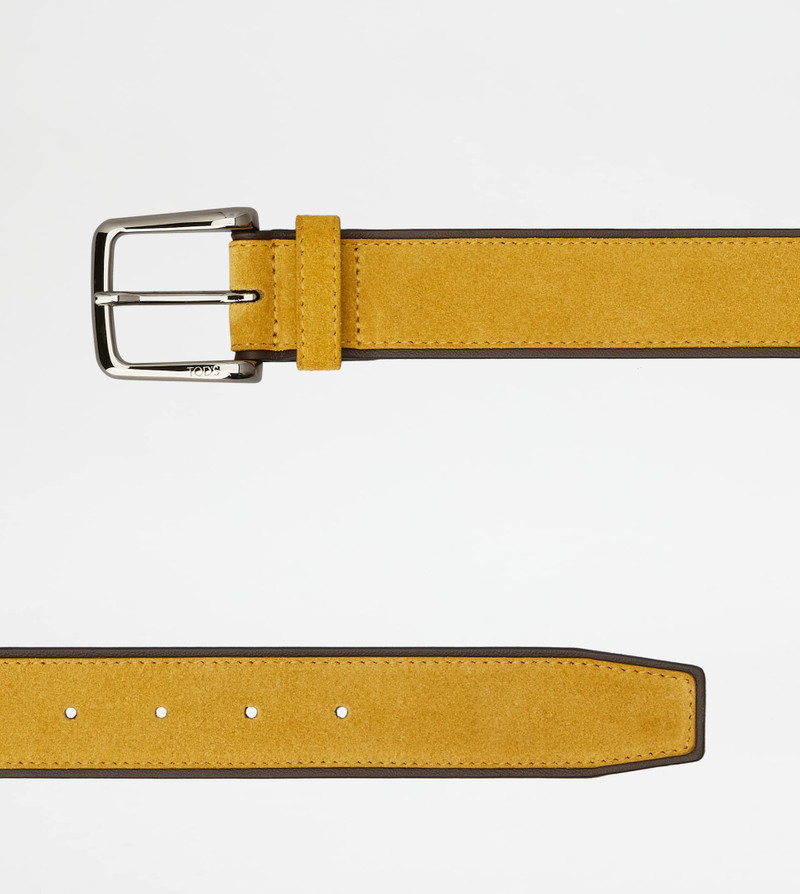 Tod's TOD'S BELT IN SUEDE - YELLOW outlook