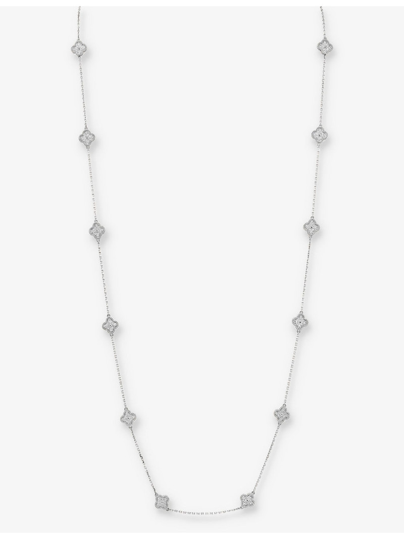 Sweet Alhambra white-gold and 1.29ct diamond necklace 1