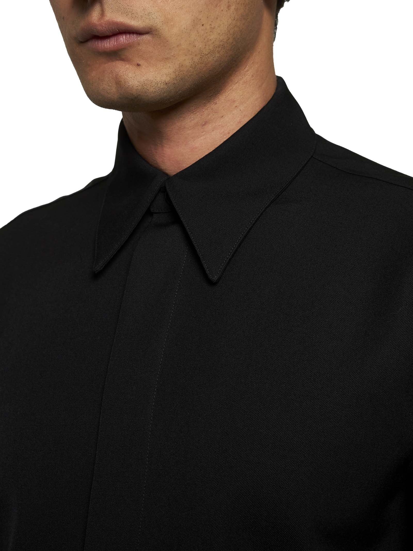 Black wool shirt - 4