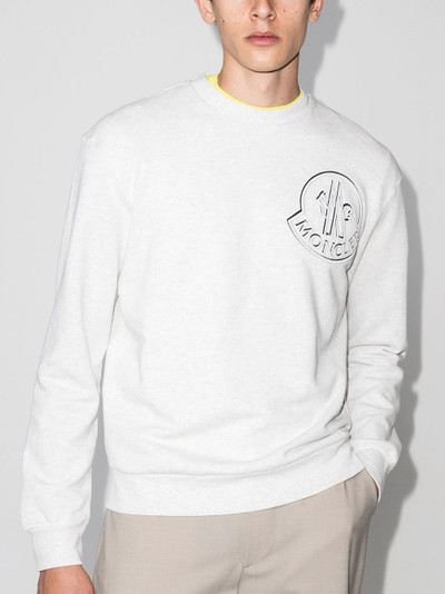 Moncler logo-print crew-neck sweatshirt outlook