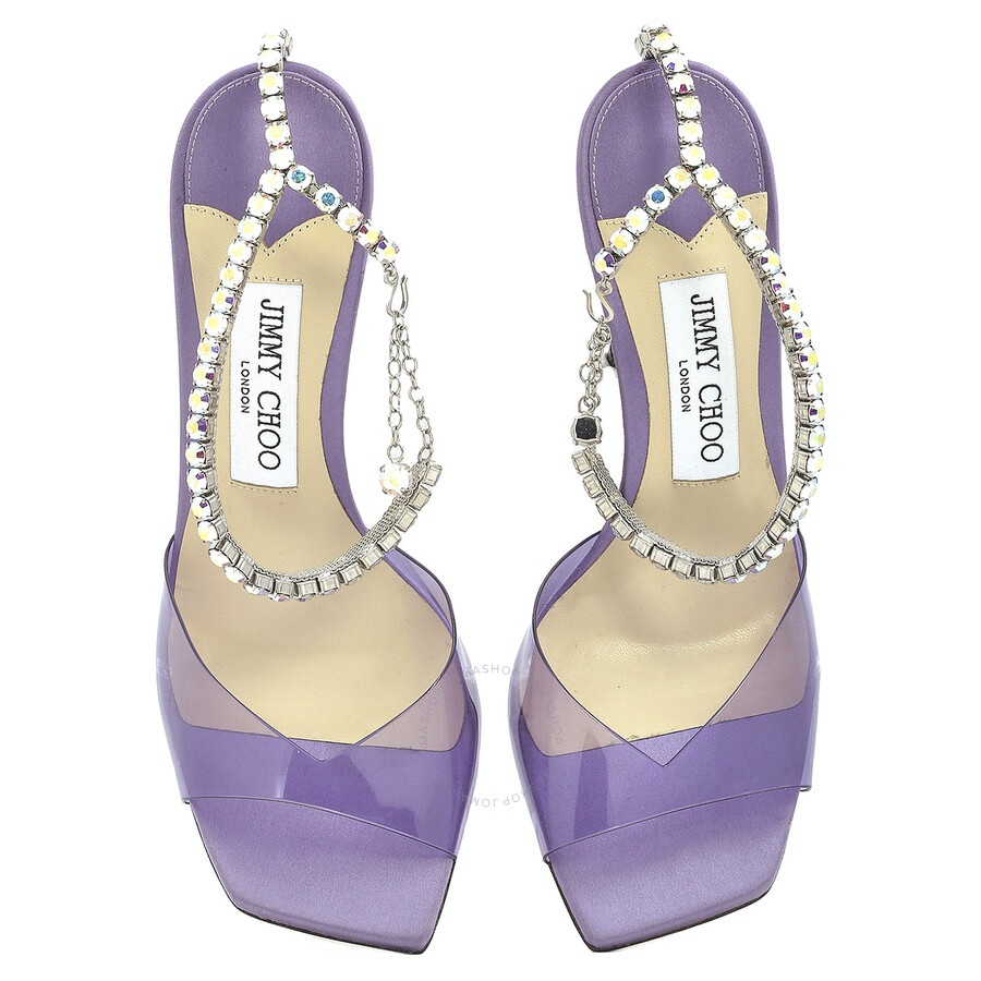 Jimmy Choo Ladies Saeda Crystal Embellished Sandals - 4