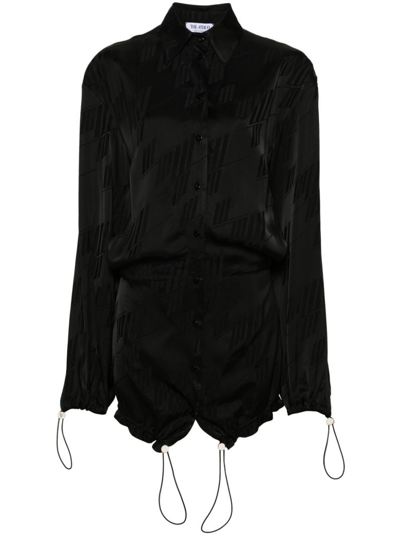 logo-jacquard mini dress 1