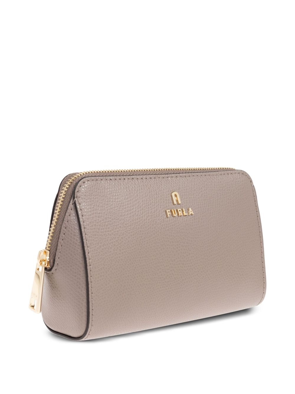 zip-top leather make-up bag - 4