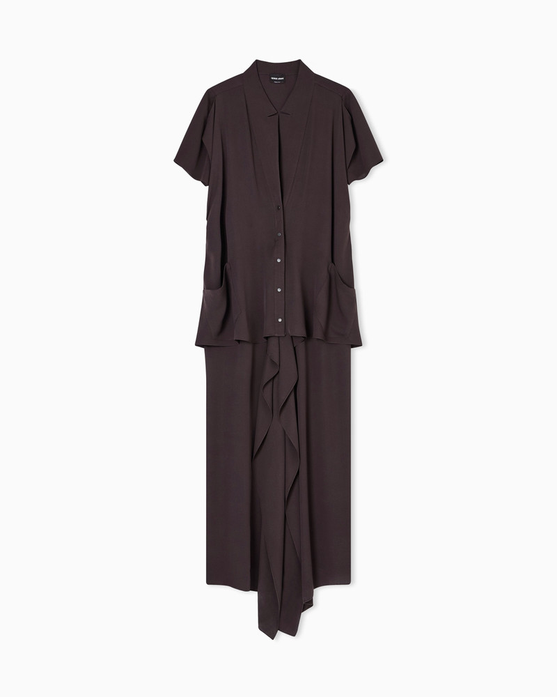 LONG TRIPLE SILK GEORGETTE DRESS 1