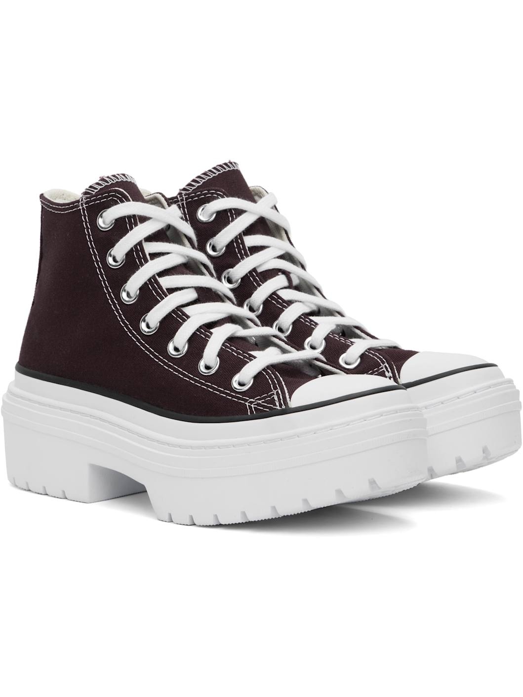 Burgundy Chuck Taylor All Star Lugged Heel Platform Sneakers - 4