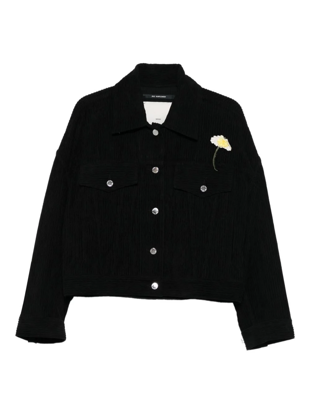 floral-appliqué jacket - 1