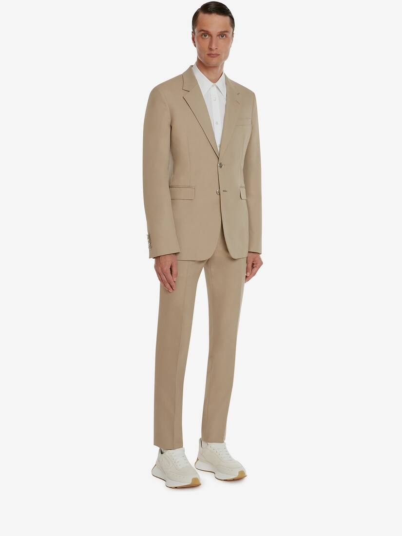 Men's Deconstructed Single-breasted Jacket in Sage - 3