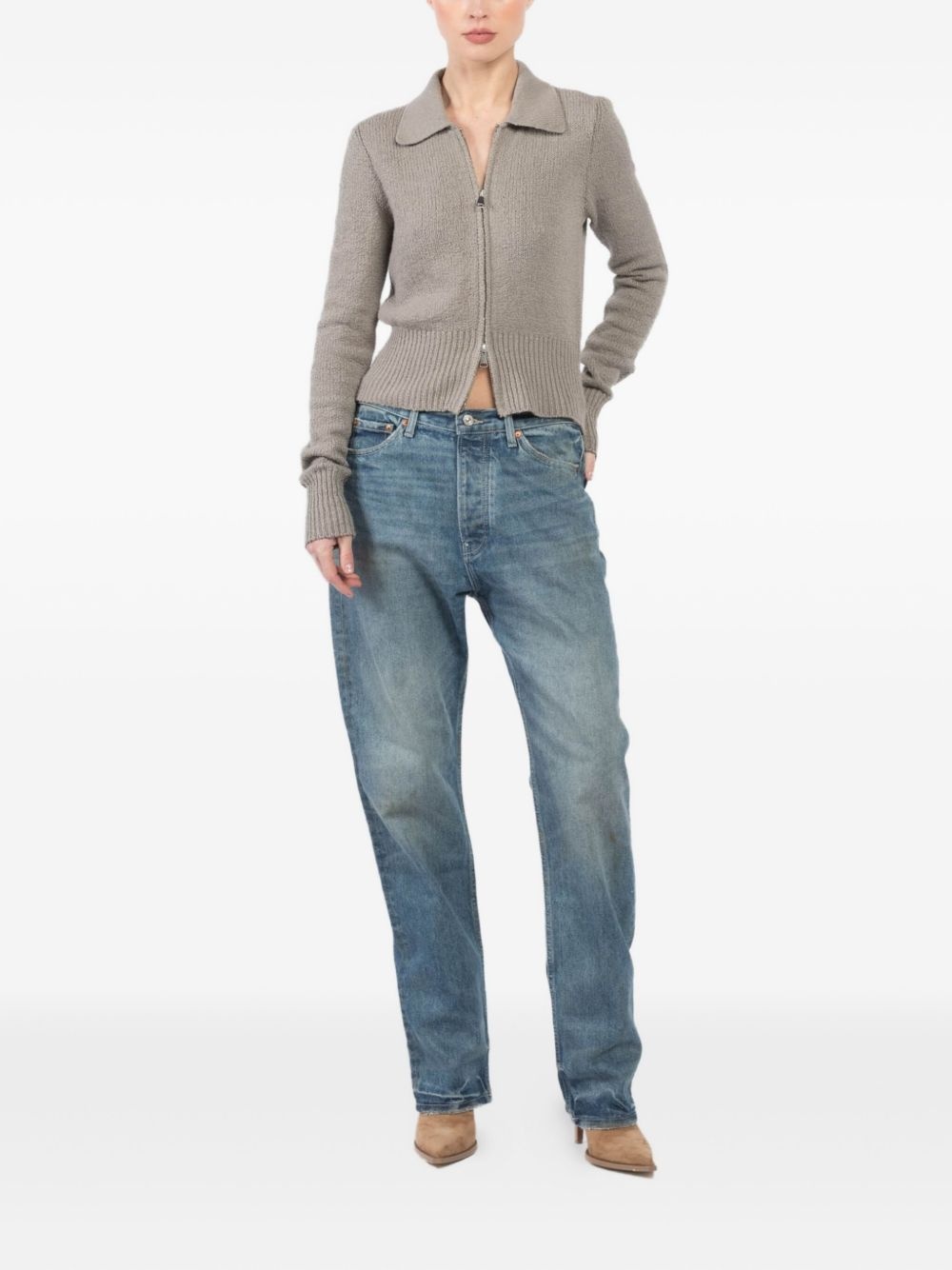 zip-up cardigan - 2