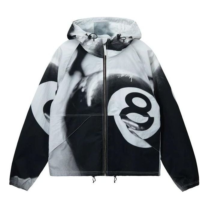 Stussy 8 Ball Beach Shell Jacket 'Grayscale' 115702 - 1