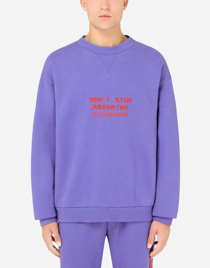 Jersey sweatshirt with 3D print 1