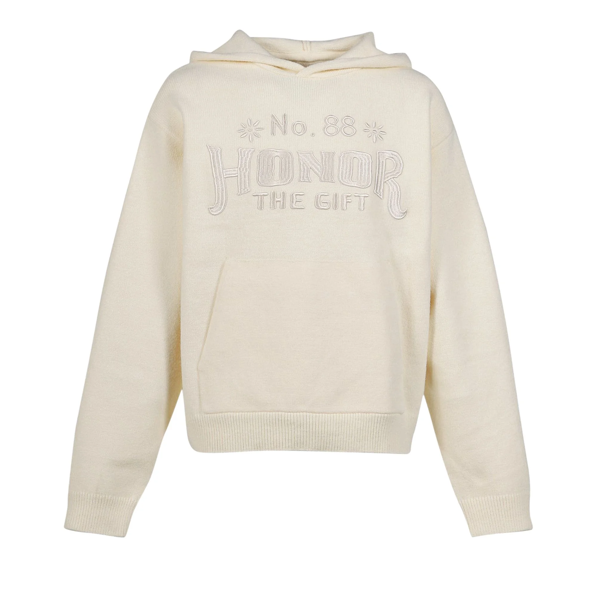 Honor The Gift Art Knit Hoodie 'Bone' - 1