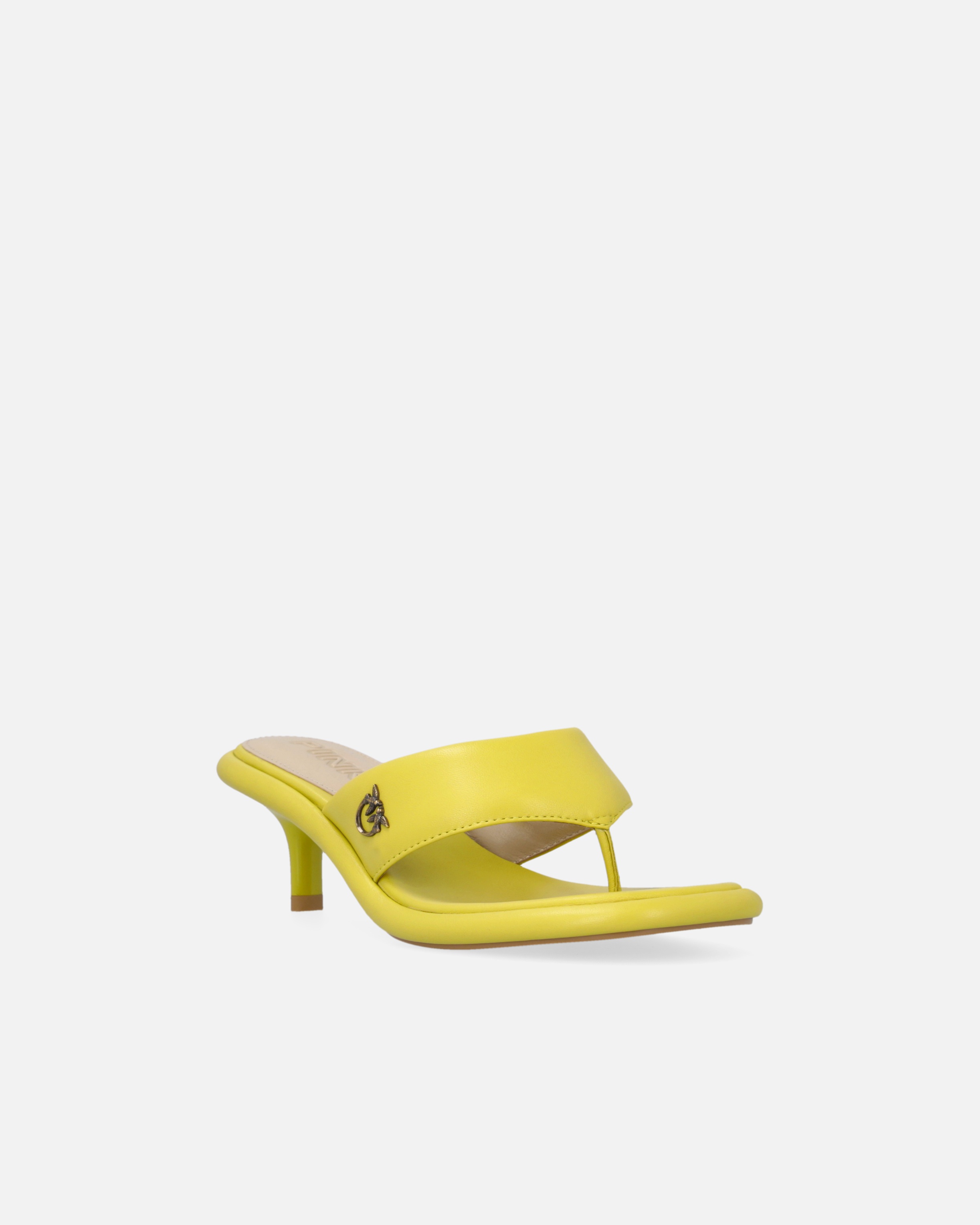 NAPPA LEATHER THONG SANDALS WITH HEEL - 2