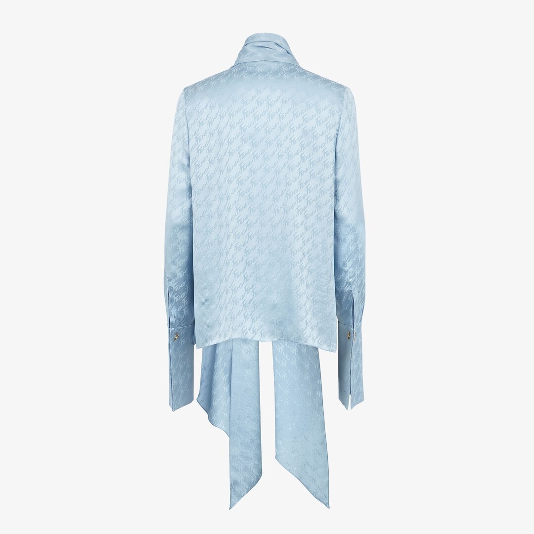 Light blue satin shirt - 2
