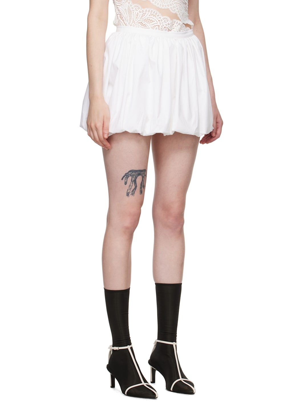 White Maro Miniskirt - 2
